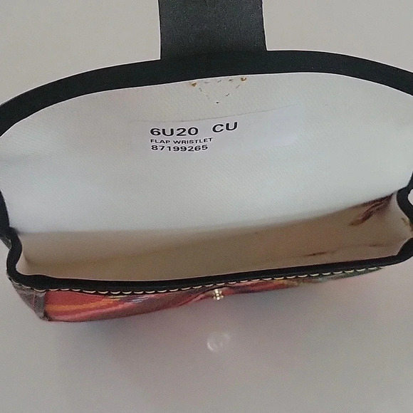 Dooney & Bourke - Tartan Plaud Flap Wristlet in Red - Picture 6 of 7